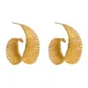 Freya Rose Women's 22ct Gold Weave Curled Hoops In Gold
