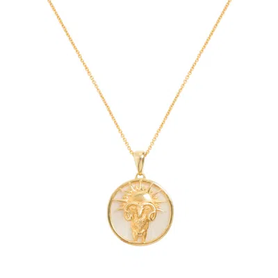 Freya Rose Women's Aries, Gold Zodiac Necklace