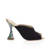Freya Rose Mimi Noir Pearl Heel Sandal In Black