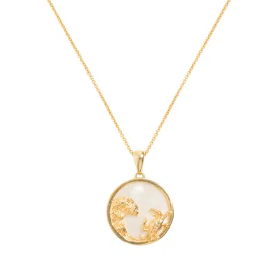 Freya Rose Women's Cancer, Gold Zodiac Necklace