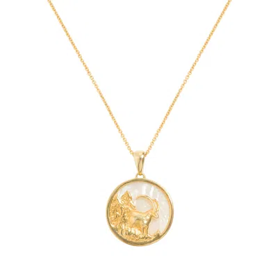 Freya Rose Women's Capricorn, Gold Zodiac Necklace