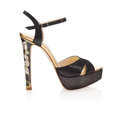 Freya Rose Women's Gold / Black Rose In Bloom Noir