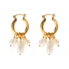 Freya Rose Women's Gold Mini Hoops With Detachable Pearls Combo In Gold