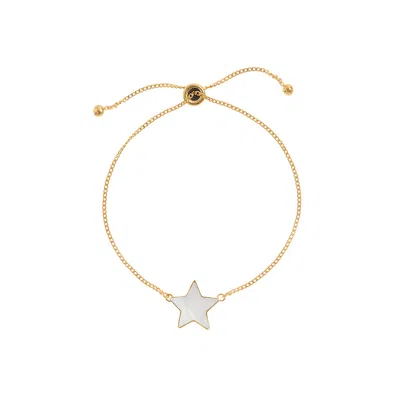 Freya Rose Women's Gold / White Adjustable Star Bracelet Gold