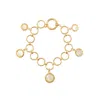 Freya Rose Women's Gold / White Forged Circular Bracelet, Gold