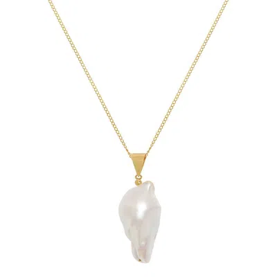 Freya Rose Women's Gold / White Large Baroque Pearl 22ct Gold Vermeil Necklace In Multi