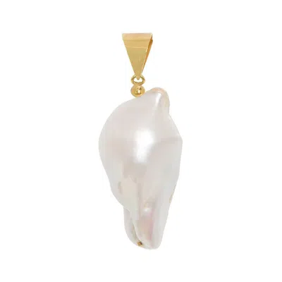 Freya Rose Women's Gold / White Large Baroque Pearl Pendant