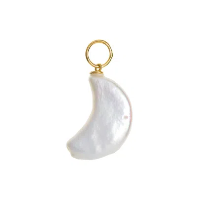 Freya Rose Women's Gold / White Moon Pearl Charm