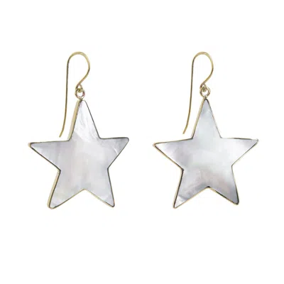 Freya Rose Women's Gold / White Mother Of Pearl Gold Star In Multi