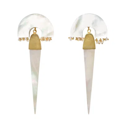 Freya Rose Women's Gold / White Myla Ivory In Multi