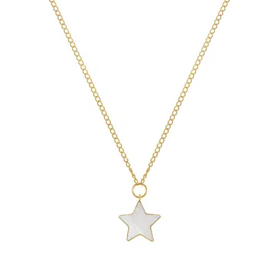 Freya Rose Women's Gold / White Necklace With Mother Of Pearl Star