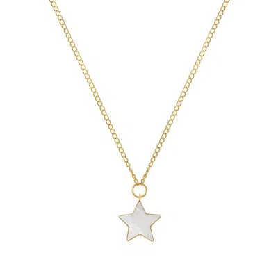 Freya Rose Women's Gold / White Necklace With Mother Of Pearl Star In Multi