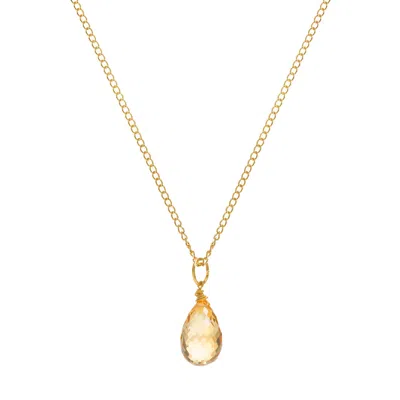 Freya Rose Women's Gold / Yellow Citrine Charm Necklace