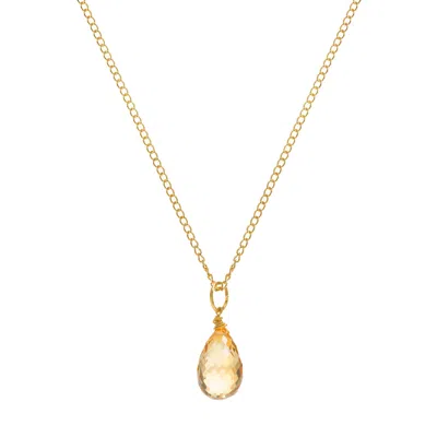 Freya Rose Women's Gold / Yellow / Orange Citrine Charm Necklace