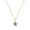 Freya Rose Women's Green / Blue / Gold Necklace With Paua Star In Gold