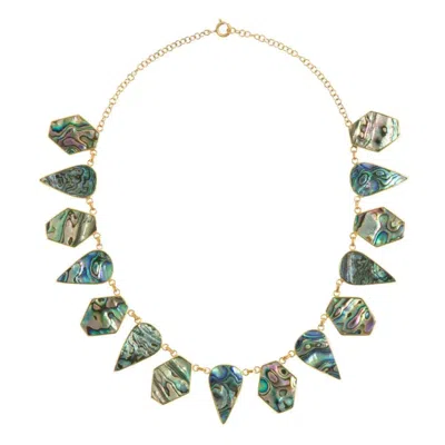 Freya Rose Women's Green Warrioress Paua Necklace
