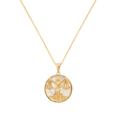 Freya Rose Women's Libra, Gold Zodiac Necklace