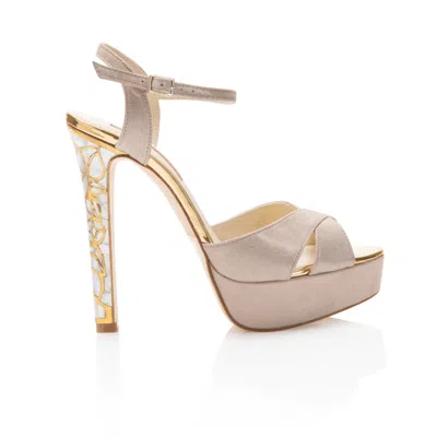 Freya Rose Women's Neutrals / Gold Rose In Bloom Gold In Taupe