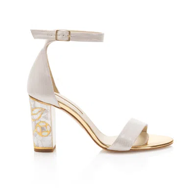 Freya Rose Women's Neutrals / Gold Rozu - Pearl Heel In Champagne