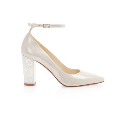 Freya Rose Women's Neutrals / White Fleur - Pearl Heel