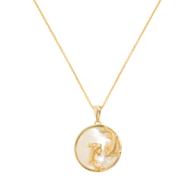 Freya Rose Women's Pisces, Gold Zodiac Necklace