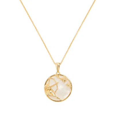 Freya Rose Women's Sagittarius, Gold Zodiac Necklace