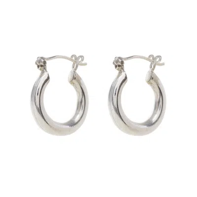 Freya Rose Women's Silver Mini Hoops In Gray