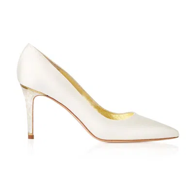 Freya Rose Women's White Chelsea - Pearl Heel In Ivory