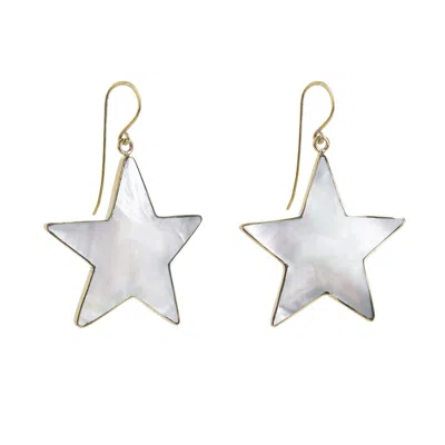 Freya Rose Women's White / Gold Mother Of Pearl Gold Star