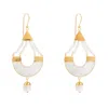 Freya Rose Women's White / Gold Warrioress Sunrise Earrings In White/gold