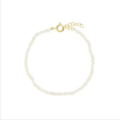 Freya Rose Women's White Seed Pearl Bracelet In Gold