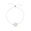 Freya Rose Women's White / Silver Adjustable Star Bracelet Sterling Silver In White/silver