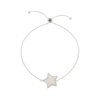 Freya Rose Women's White / Silver Adjustable Star Bracelet Sterling Silver In Metallic