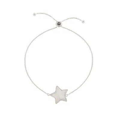 Freya Rose Women's White / Silver Adjustable Star Bracelet Sterling Silver In White/silver