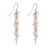 Freya Rose Women's White / Silver Delicate Silver Pearl Drops In Burgundy