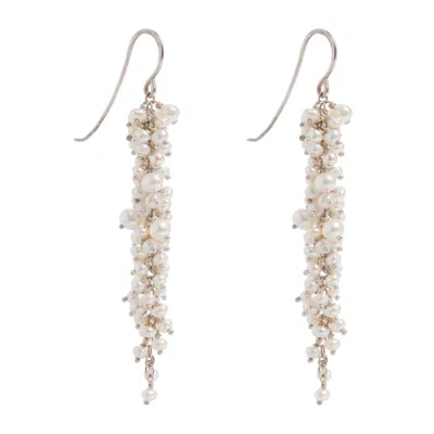 Freya Rose Women's White / Silver Delicate Silver Pearl Drops In Multi