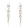 Freya Rose Women's White / Silver Silver Baroque Pearl Long Drops In Metallic
