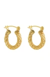 Freya Rose 'woven For Women' Mini Hoops In Gold
