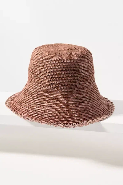 Freya Shell Crochet Straw Bucket Hat