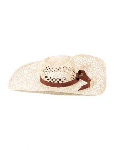 Pre-owned Freya Straw Hat In Neutral