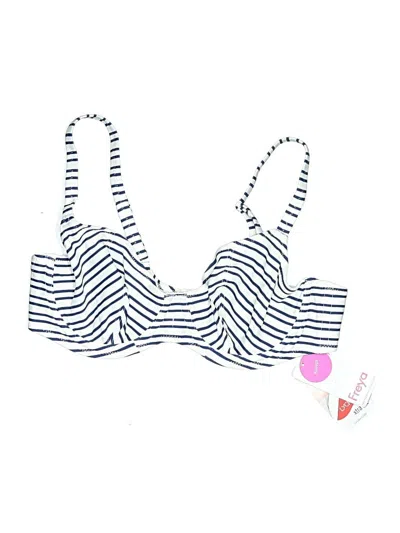 Freya Swimsuit Top White Stripes Pattern Swimwear