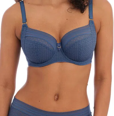 Freya Viva Side Support Bra In Lace Vintage Denim In Blue
