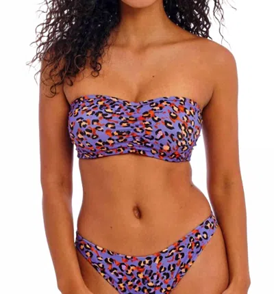 Freya Women's Bandeau Bikini Top In Leopard In Purple