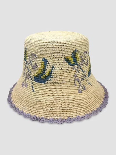 Freya Women's Calla Straw Bucket Hat In Multi Blue