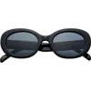 Freyrs Eyewear Aria Oval Sunglasses In Black