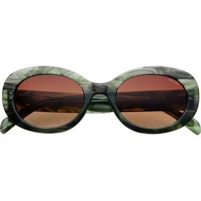 Freyrs Eyewear Aria Oval Sunglasses In Green