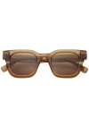 Freyrs Eyewear Atlas Square Sunglasses In Brown
