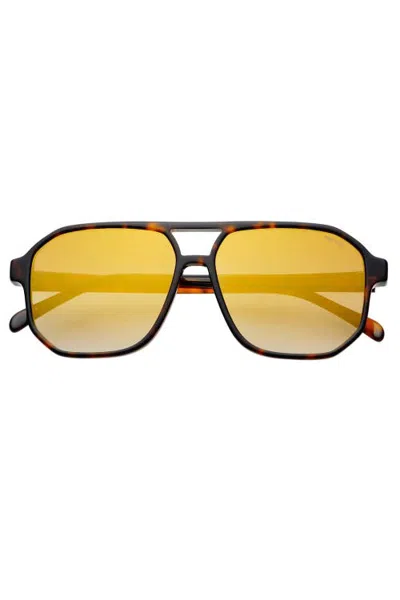 Freyrs Eyewear Billie Aviator Sunglasses In Brown