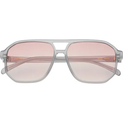 Freyrs Eyewear Billie Aviator Sunglasses In Gray