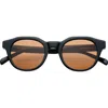 Freyrs Eyewear Cameron Round Sunglasses In Black